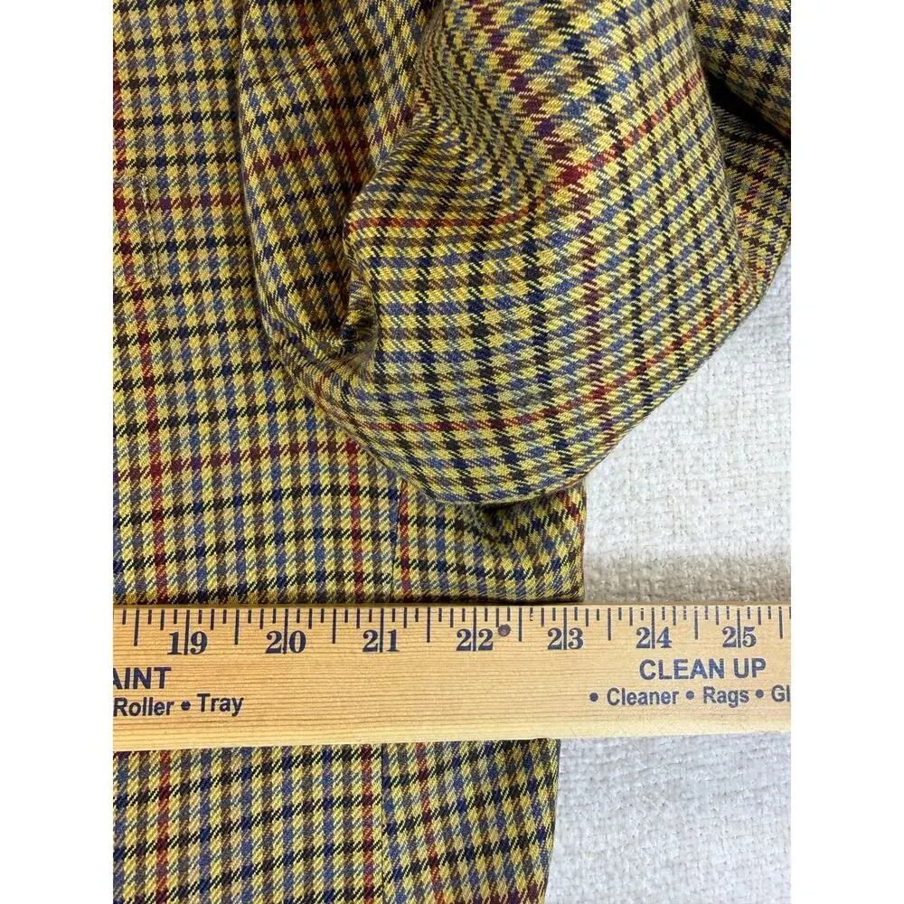 Hart Schaffner Marx Mens 46L Brown Loro Piana Cashmere Houndstooth Blazer Jacket